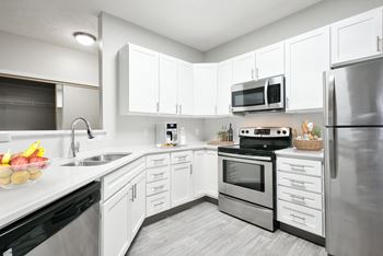 White shaker style cabinetry
